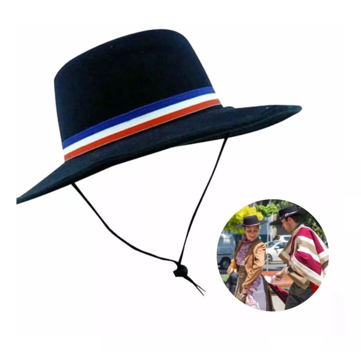GENERICO - Sombrero  Gorro De Huaso Niño Adulto Fechas Patrias