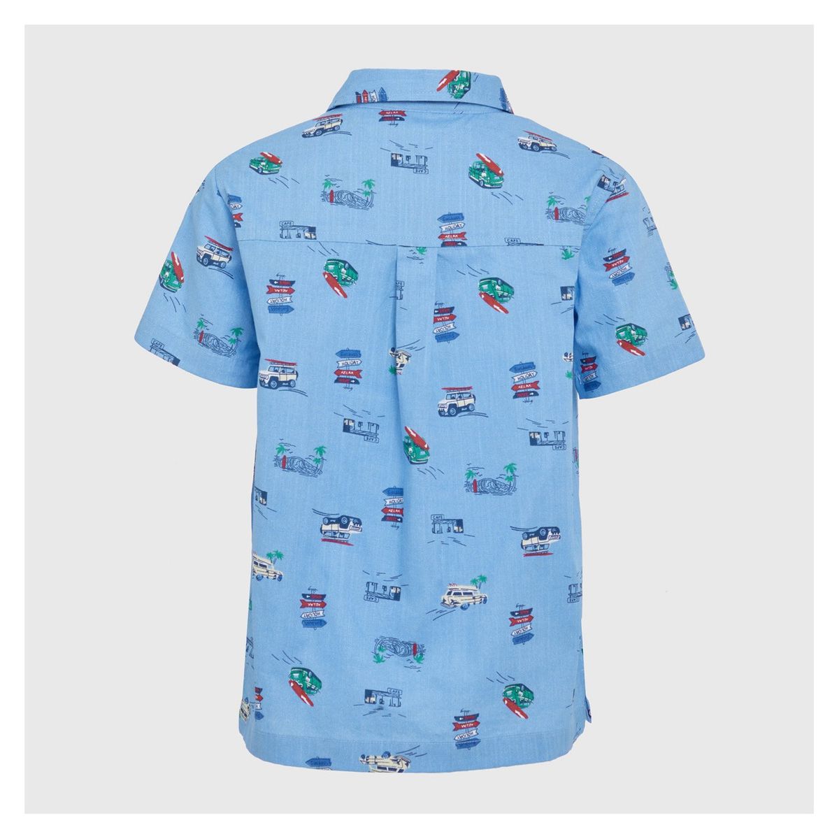 FASHION'S PARK - Camisa Estampada Celeste I Fashion's Park