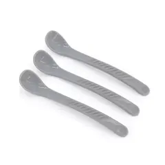 TWISTSHAKE - Cuchara de alimentación para bebe 4M pack de 3 color Gris