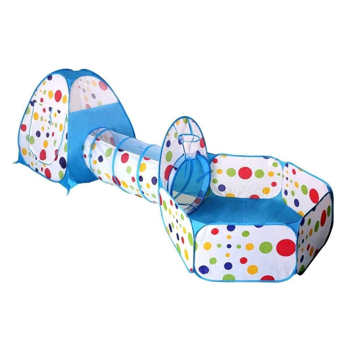 GENERICO - Juguete Carpa 3 En 1 Tunel Piscina De Pelotas Infantil Azul