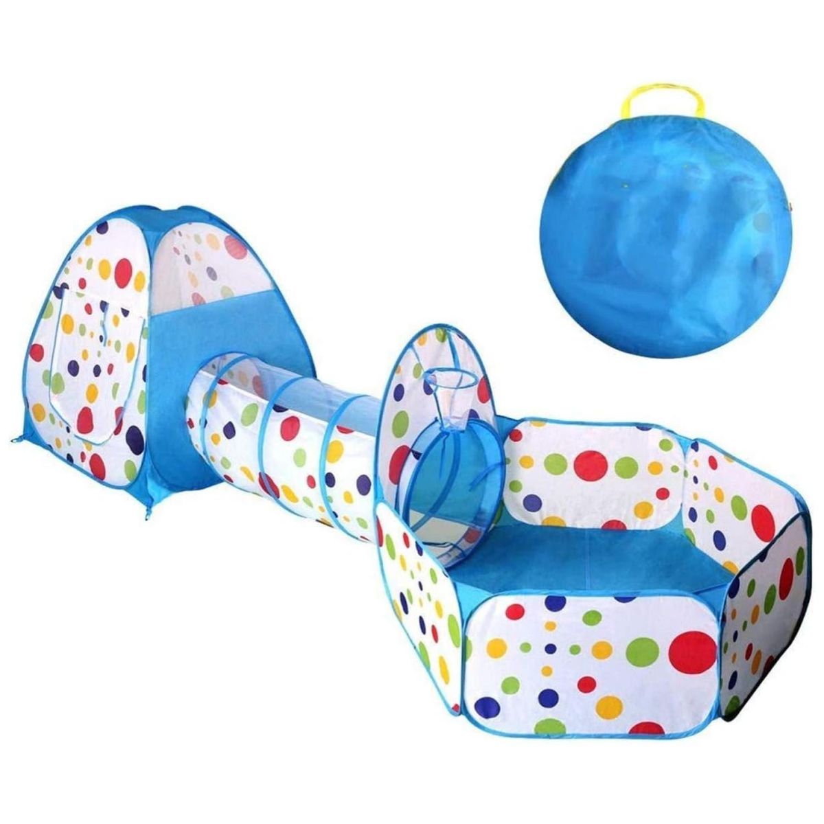 GENERICO - Juguete Carpa 3 En 1 Tunel Piscina De Pelotas Infantil Azul