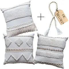 MANDIRHOME - SET 3 FUNDAS COJÍN HUGO, PACO Y LUIS PREMIUM + REGALO