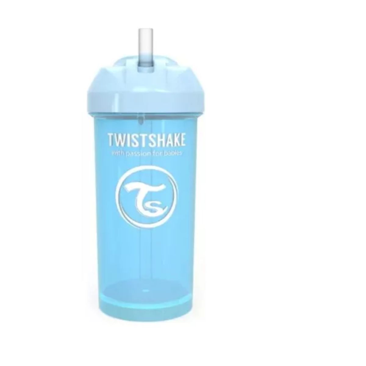 TWISTSHAKE - Vaso con bombilla Antiderrame 6M+ 360ml Azul
