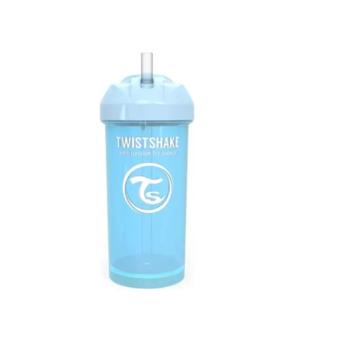 TWISTSHAKE - Vaso con bombilla Antiderrame 6M+ 360ml Azul