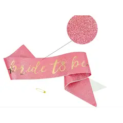 GENERICO - Banda bride to be brillos rose gold