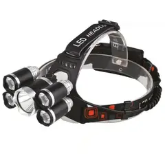 TECNOLAB - Linterna LED Para Cabeza Formato Cintillo 5 Luces Recargable