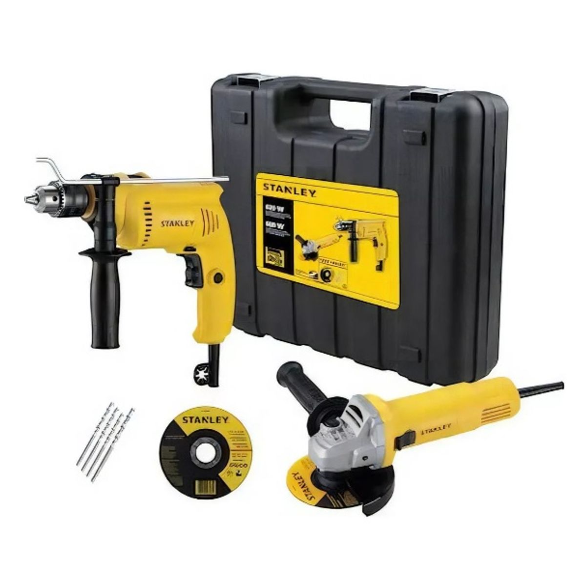 STANLEY - Kit Esmeril Angular Taladro Percutor Stanley Shg6620ka
