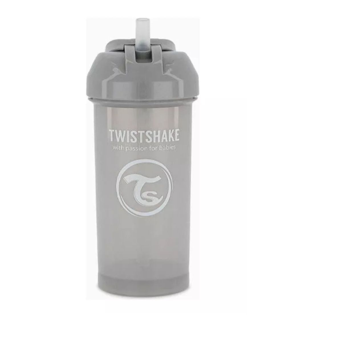 TWISTSHAKE - Vaso con bombilla Antiderrame 6M+ 360ml Rosado