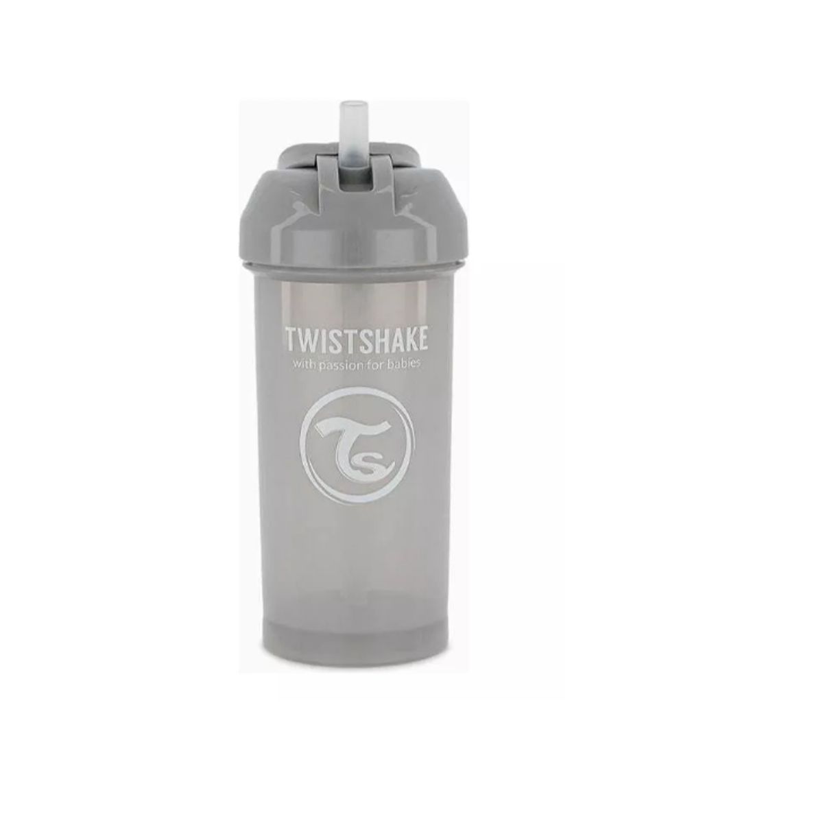 TWISTSHAKE - Vaso con bombilla Antiderrame 6M+ 360ml Rosado