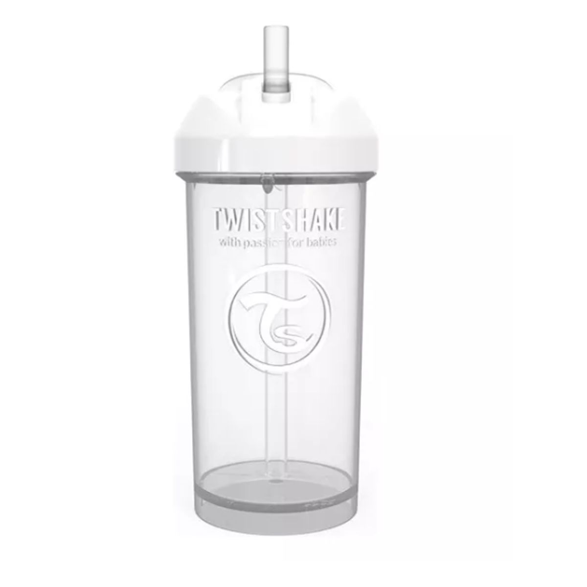 TWISTSHAKE - Vaso con bombilla Antiderrame 6M+ 360ml Rosado
