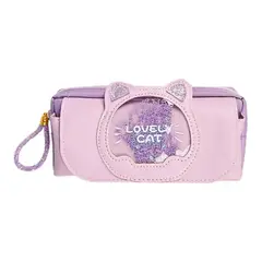 GENERICO - Estuche Cartuchera Diseño Gatito Morado Kawaii