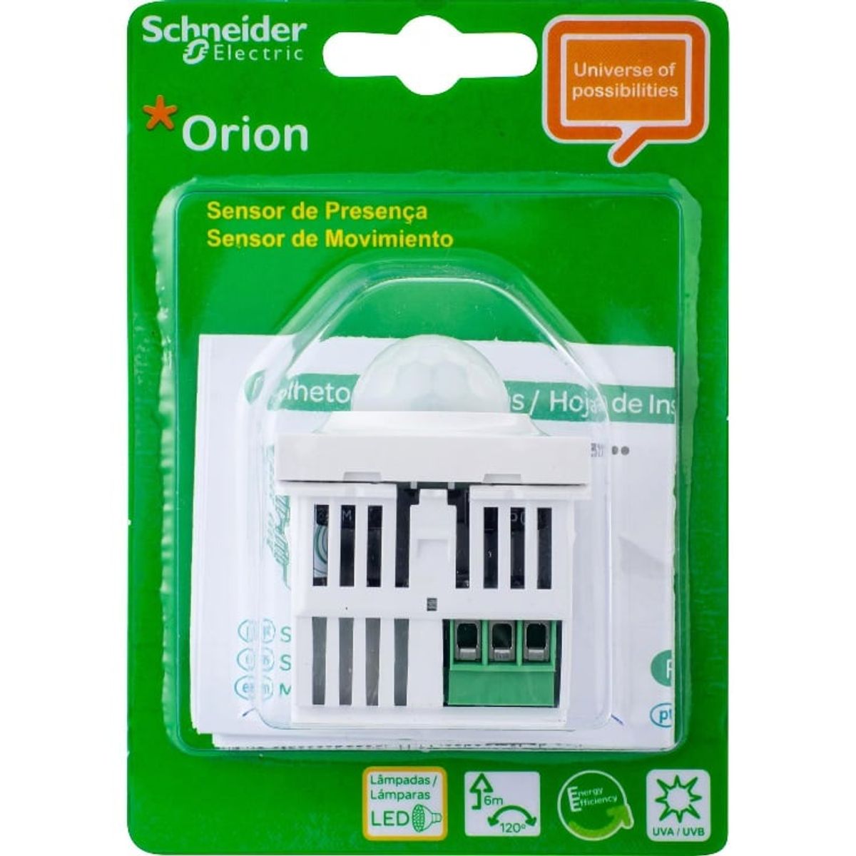 SCHNEIDER ELECTRIC - Modulo Sensor de Movimiento Blanco Orion