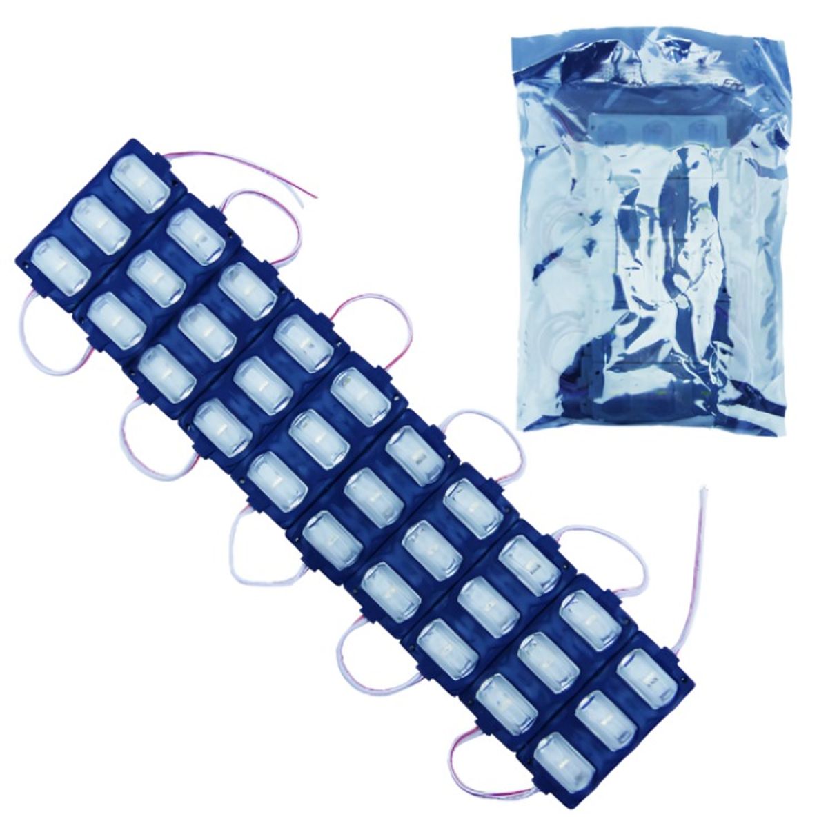 OEM - TIRA LED PLACA X 3 LED LUPA SET X 10 PCS CON ADHESIVO