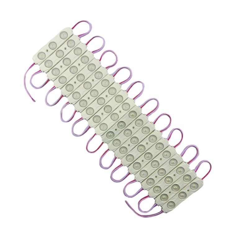 OEM TIRA LED PLACA X 3 LED LUPA SET X 10 PCS CON ADHESIVO BLANCA