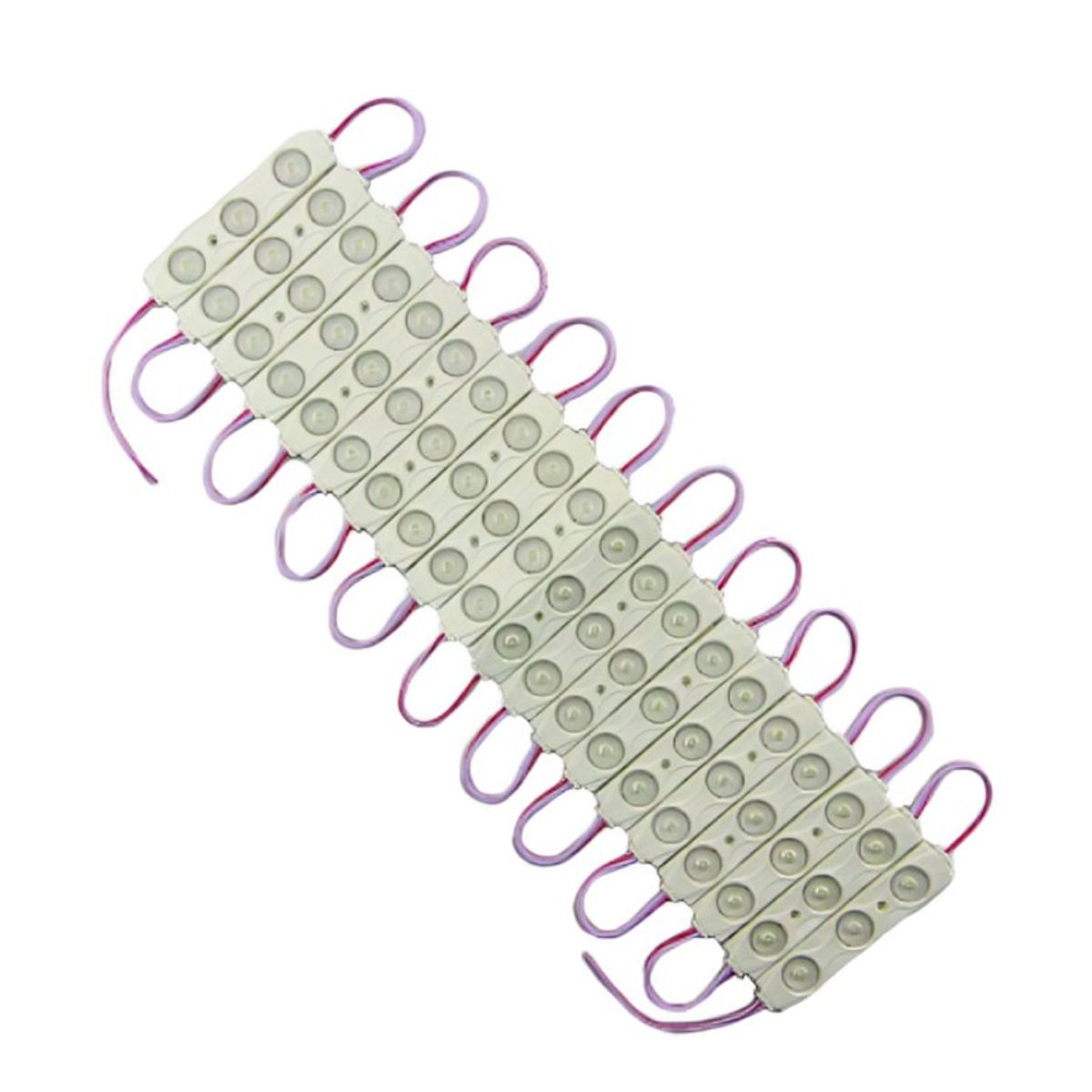 OEM - TIRA LED PLACA X 3 LED LUPA SET X 10 PCS CON ADHESIVO BLANCA