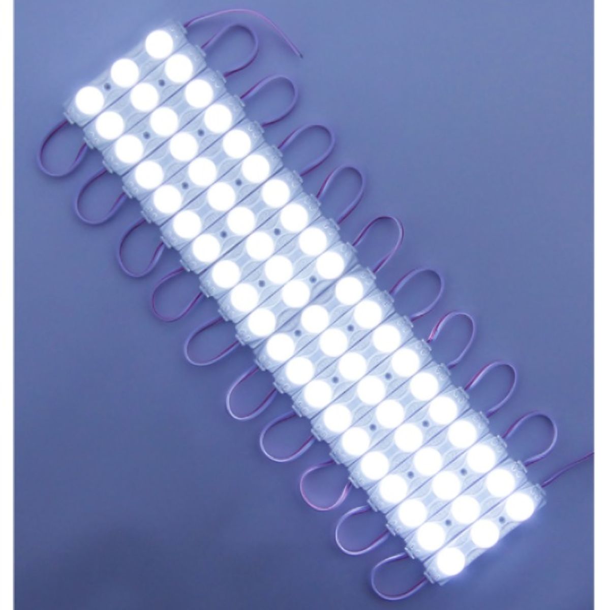 OEM - TIRA LED PLACA X 3 LED LUPA SET X 10 PCS CON ADHESIVO BLANCA