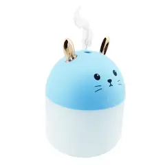 OEM - HUMIDIFICADOR MOD.GATITO CON LED 250ML RECARGABLE CELESTE