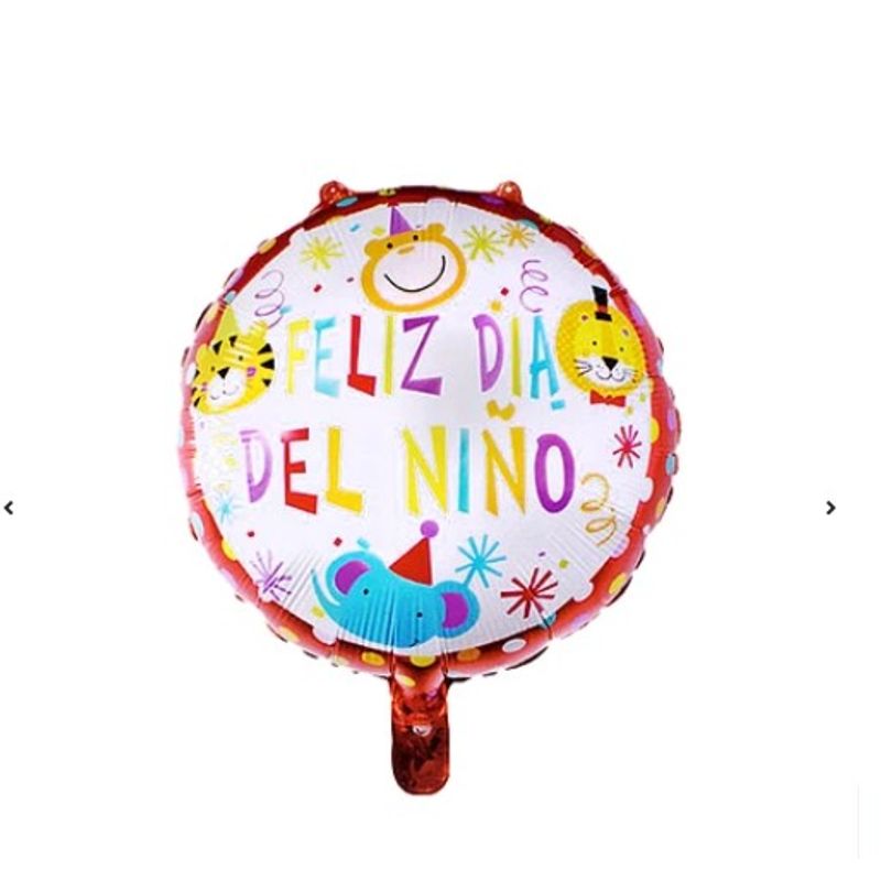 GENERICO - Globo Metálico Redondo Feliz Día Del Niño 45Cm