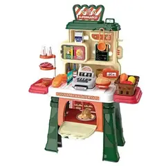 GENERICO - Juguete Set Supermercado 51 Piezas Verde Infantil 65x50cm