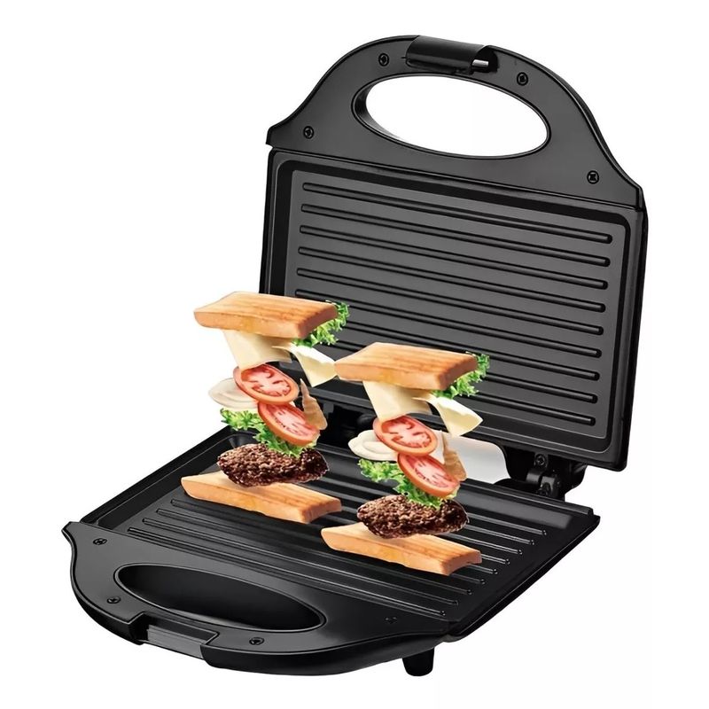 GENERICO - Plancha Sandwichera Grill Electrica Tostador Pan Multiuso