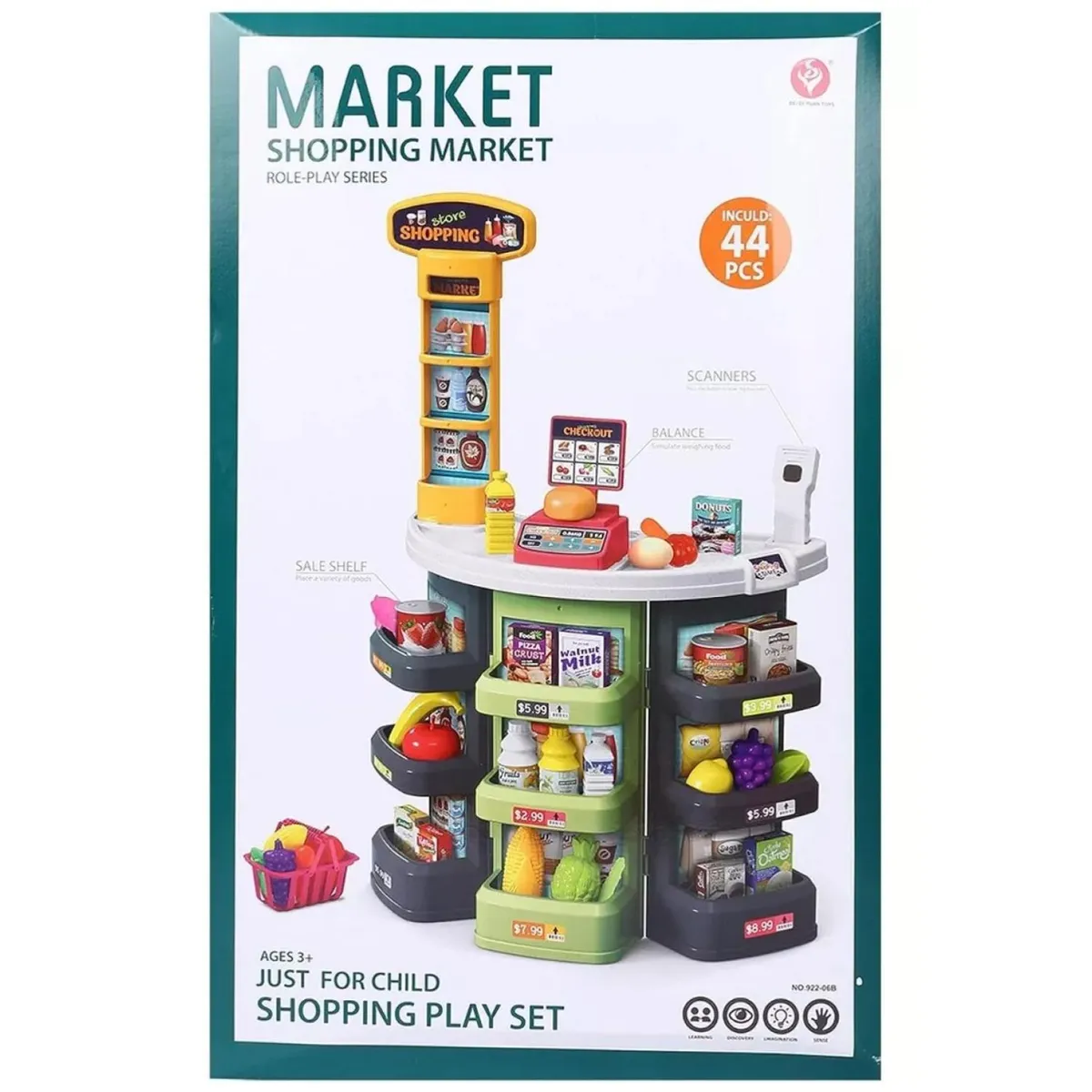 GENERICO - Juguete Set Supermercado Con 44 Piezas Sonidos Infantil