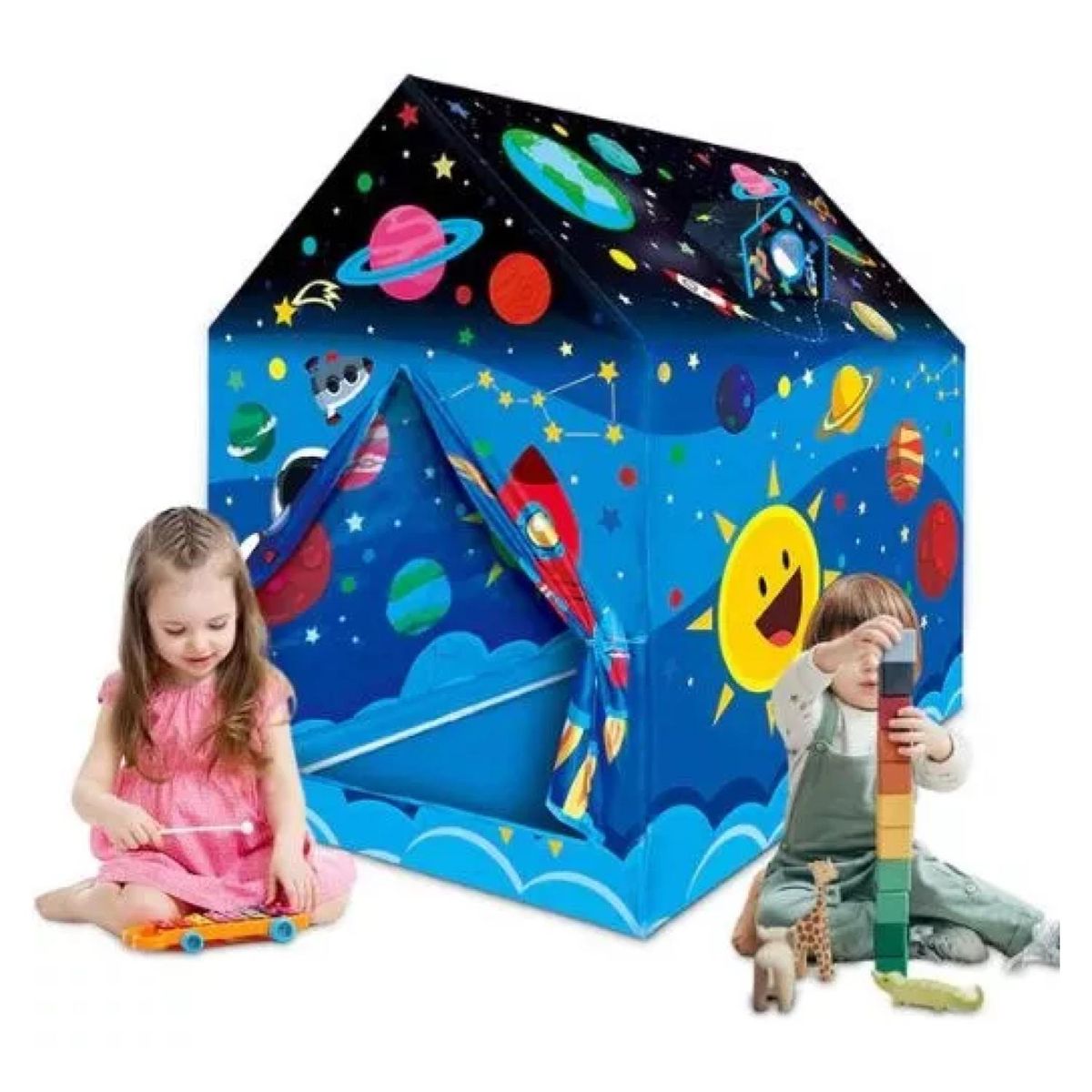 GENERICO - Juguete Casa Carpa Diseño Planetas Y Estrellas Infantil