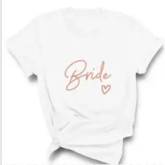 GENERICO - Polera bride blanca con letras rosadas
