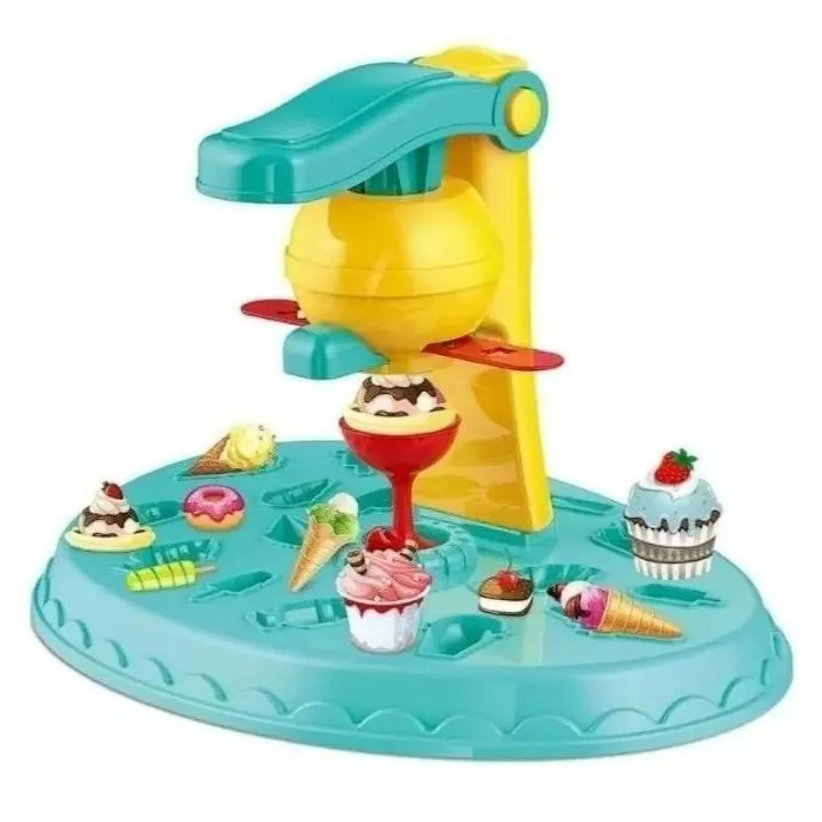 GENERICO - Juguete Set Maquina De Helados Con Plasticina 21 Piezas