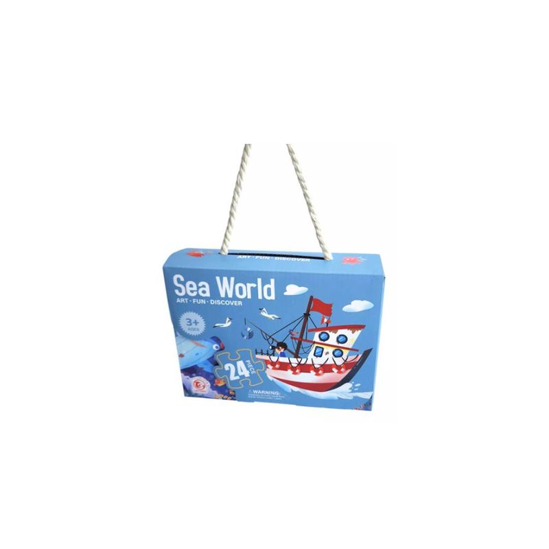 GENERICO - Rompecabezas De 24pcs Mundo Marino Didactico Niños + 3