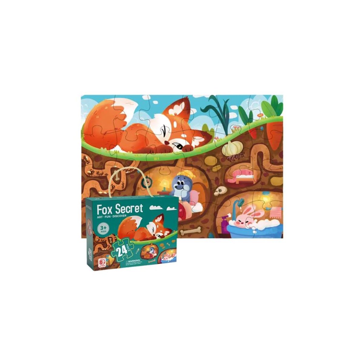 GENERICO - Rompecabezas De 24pcs El Secreto Del Zorro Didactico Niños