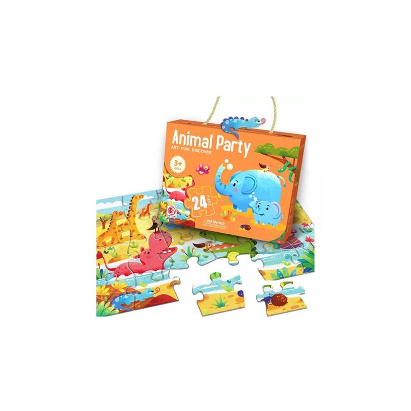 GENERICO - Rompecabezas De 24pcs Fiesta De Animales Didactico Niños +3