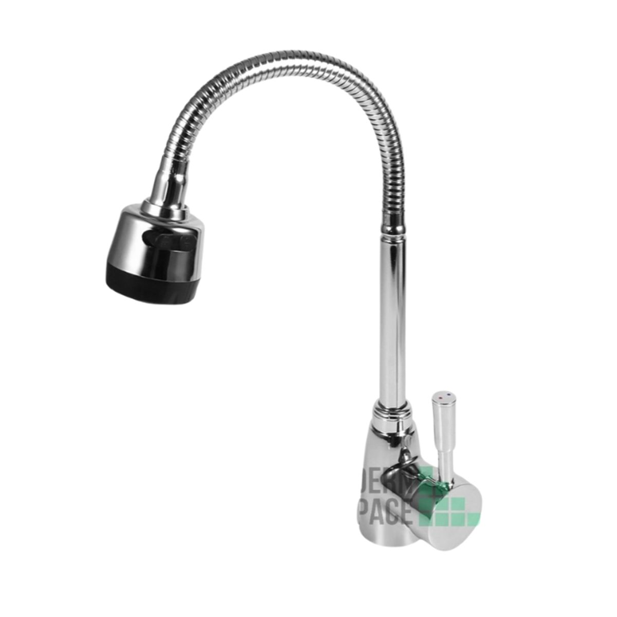 MODERN SPACE - Lavaplatos 50x40 Cm Estilo Riñon Sobre Cubierta + Grifería