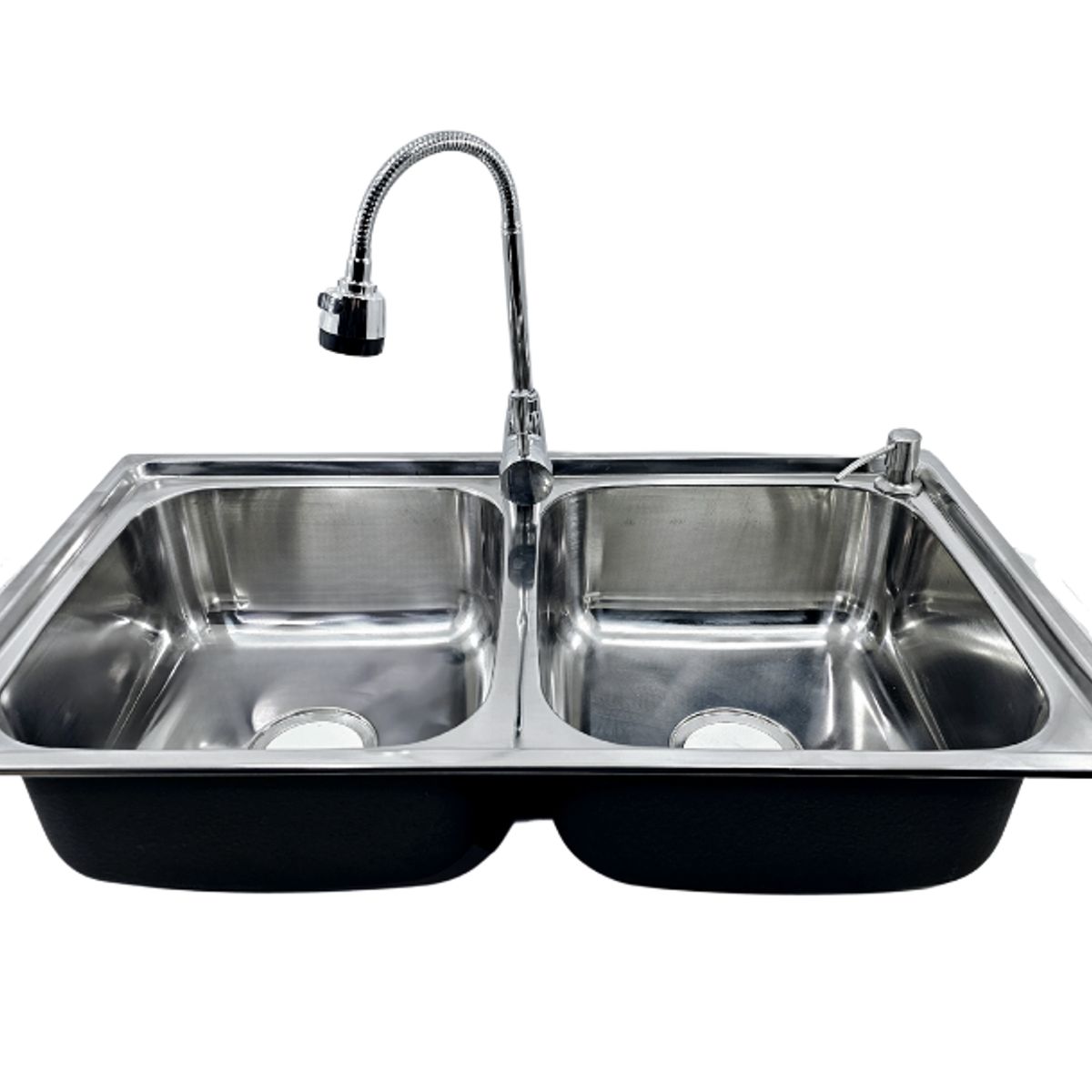 MODERN SPACE - Lavaplatos Para Embutir Sobre Cubierta 78x43cm + Griferia