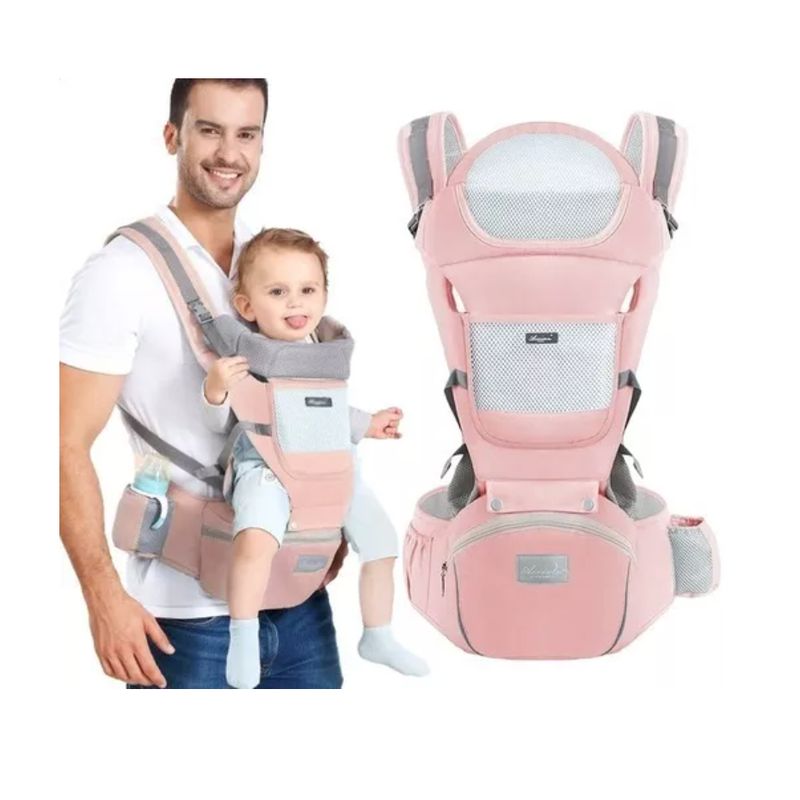 GENERICO - Mochila Porta Bebes Ergonómica Asiento Multifuncional 6 En 1