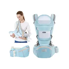 GENERICO - Mochila Porta Bebes Ergonómica Asiento Multifuncional 6 En 1