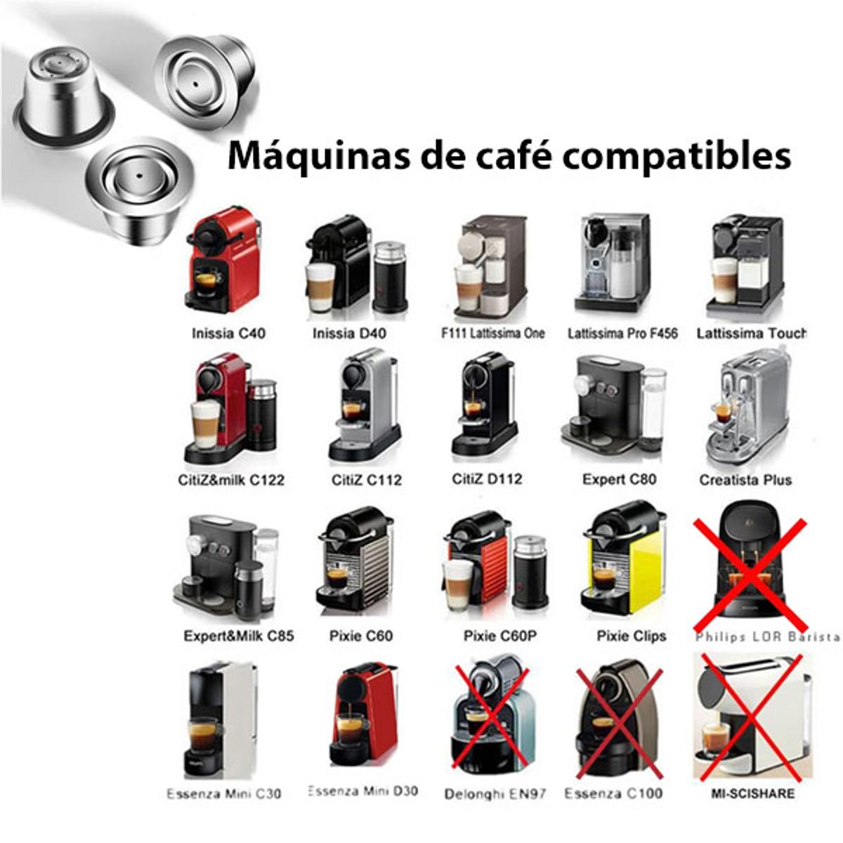 GENERICO - Capsula Nespresso reutilizable + Accesorios