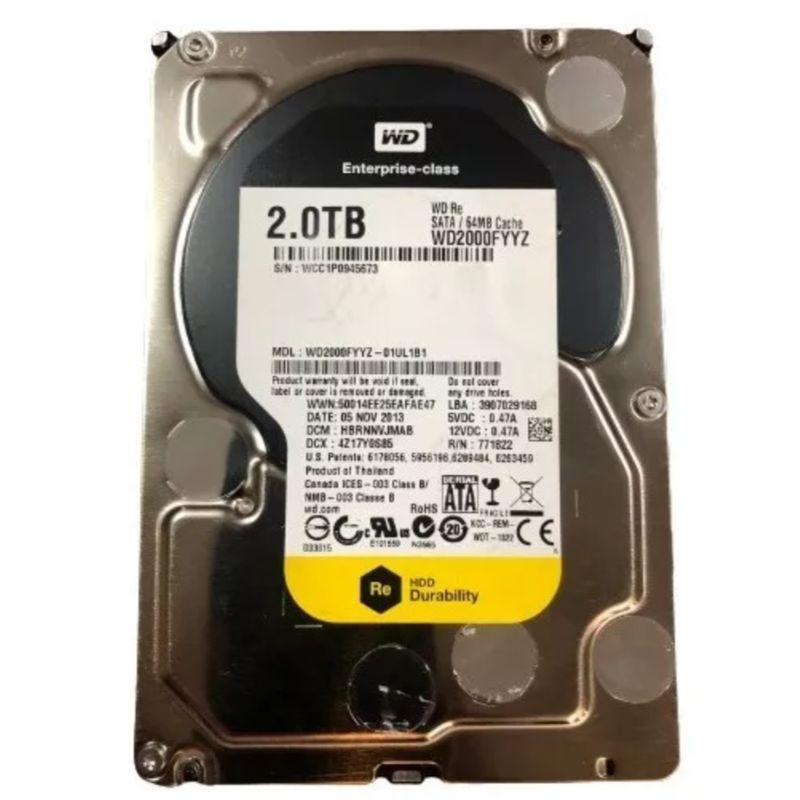 WESTERN DIGITAL - Disco Duro 2 tb Western Digital 3.5 New Pull Sata Reacondicionado