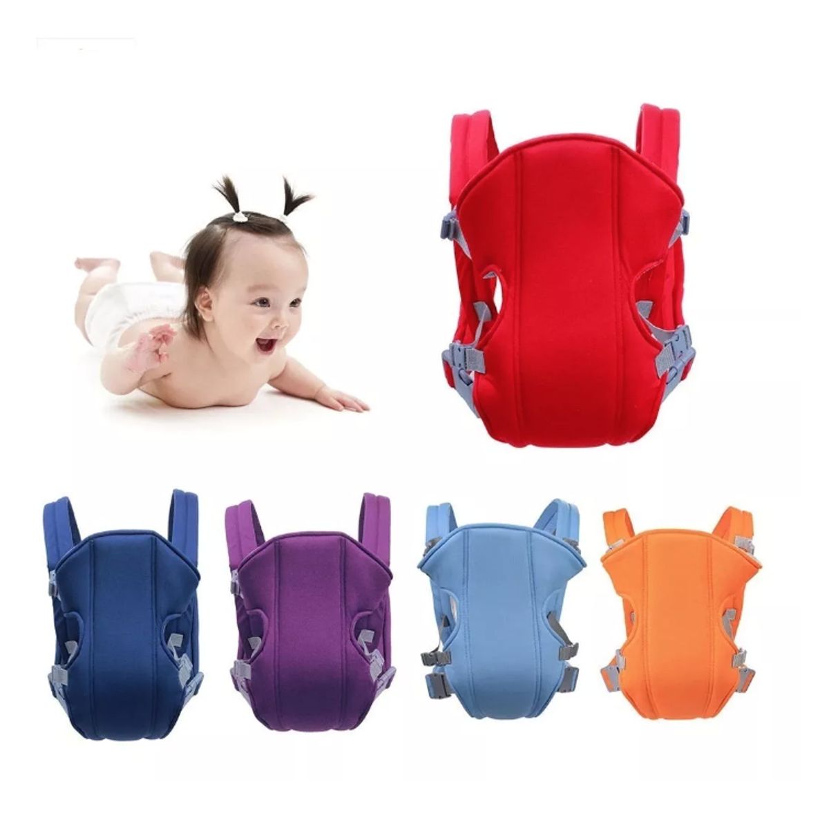 GENERICO - Mochila Portabebés Acolchado Canguro Ajustable