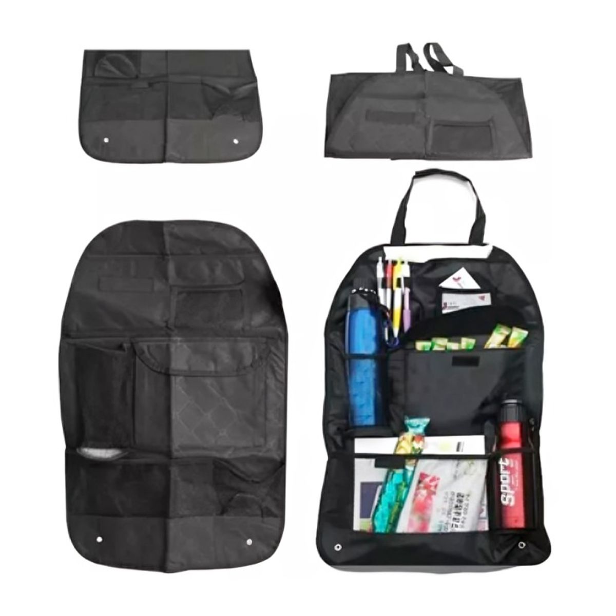 OEM - ORGANIZADOR PARA RESPALDO ASIENTO AUTO ESTCAR NEGRO