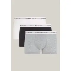 TOMMY HILFIGER - Pack 3 Calzoncillos Trunk Essential Gris
