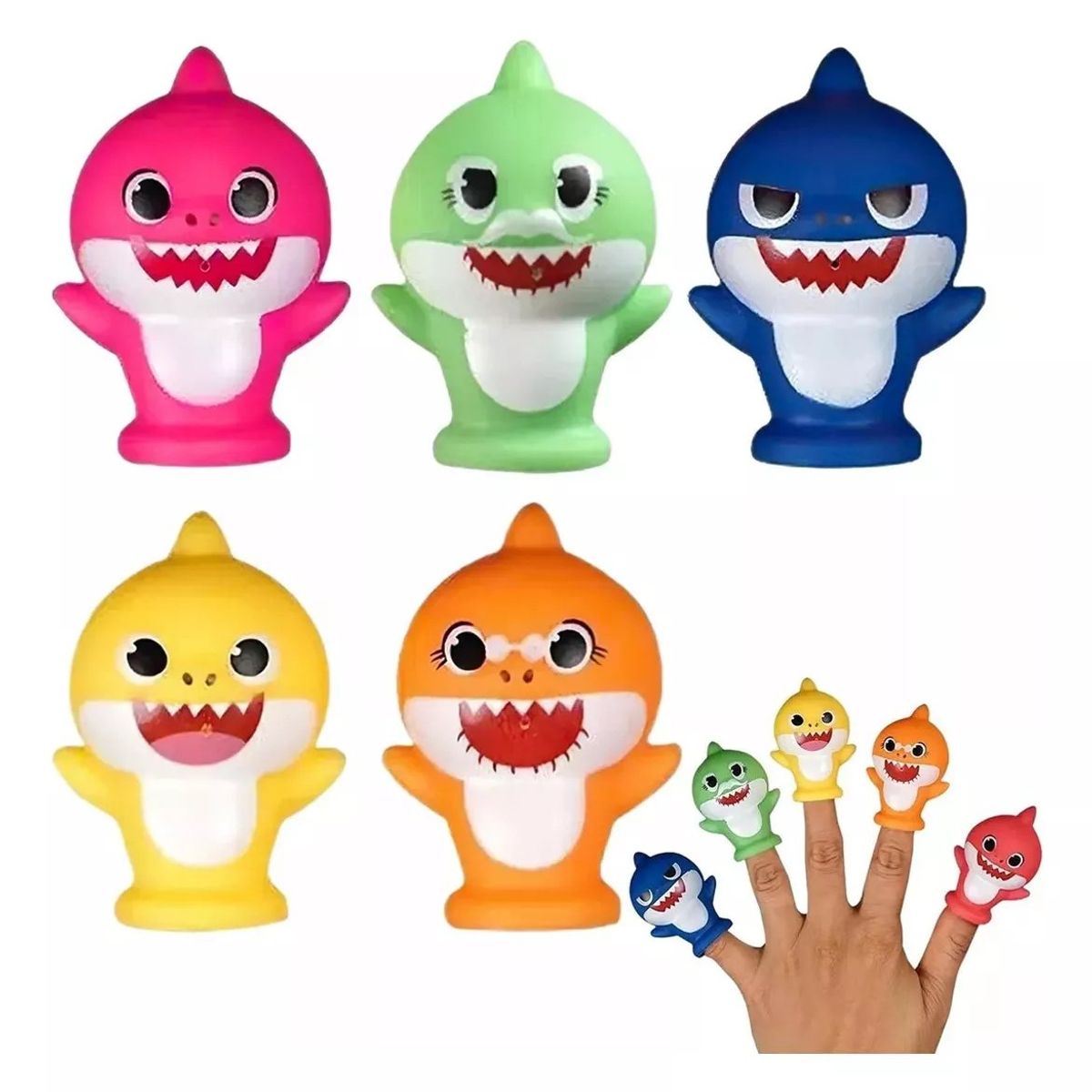 KUANGYE - Juguete De Marionetas De Dedos De Baby Shark
