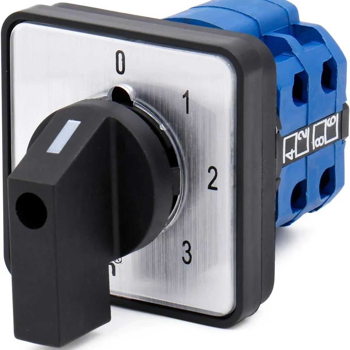 KUANGYE - Selector 4 Posiciones 0-1-2-3 20 Amp Industrial Switch 2p