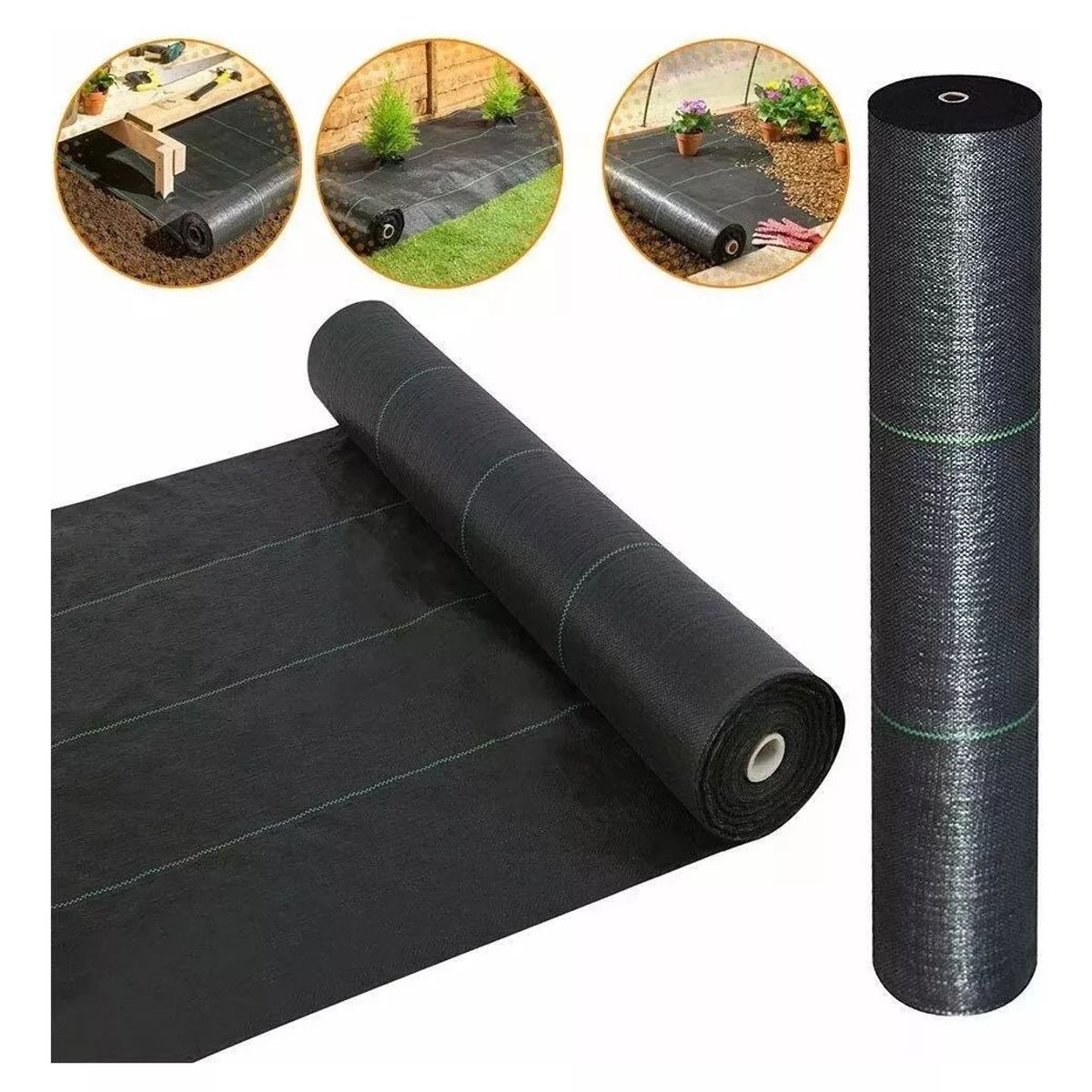 KUANGYE - Ground Cover Antimaleza De 2 X 200 m Malla Antimaleza