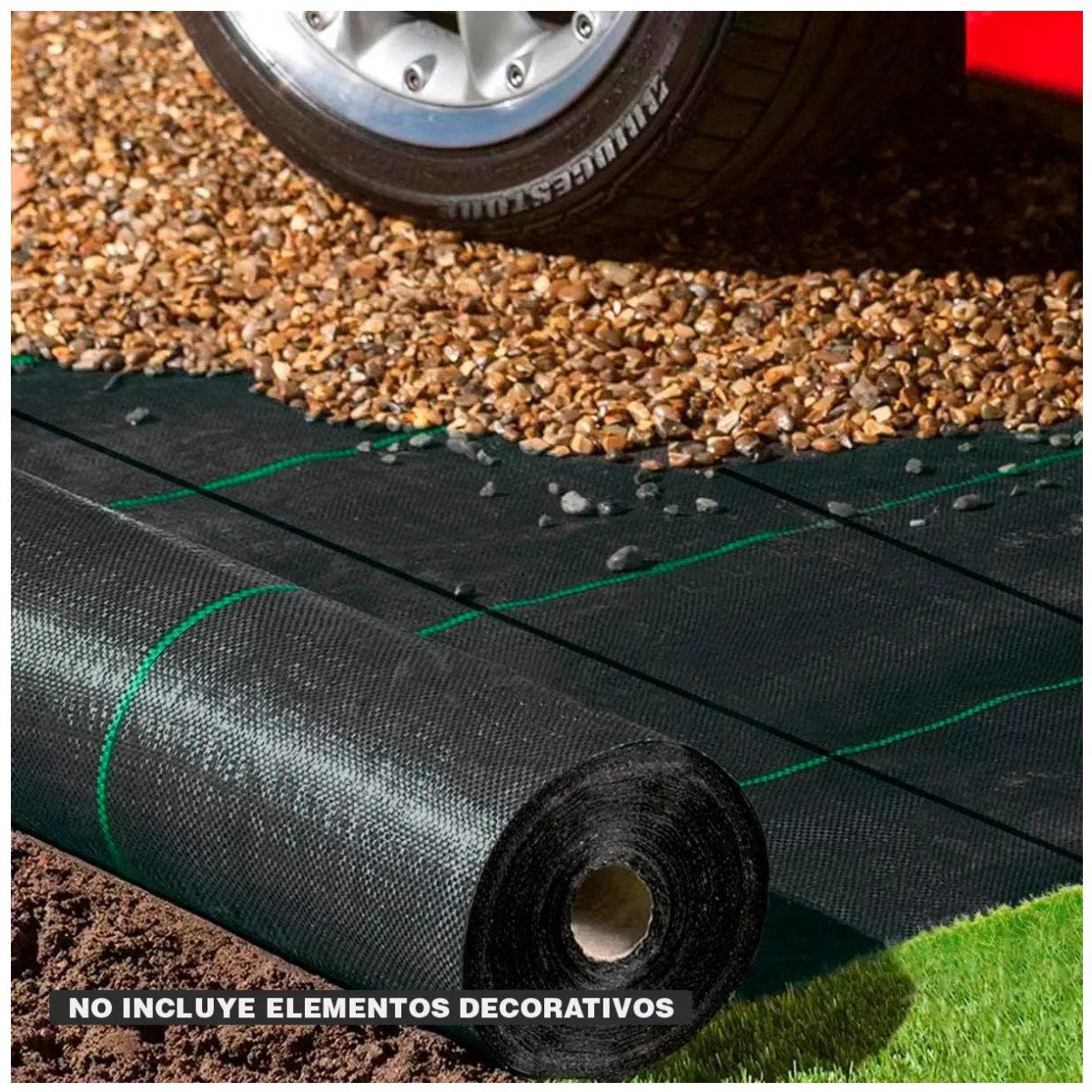 KUANGYE - Ground Cover Antimaleza De 2 X 200 m Malla Antimaleza