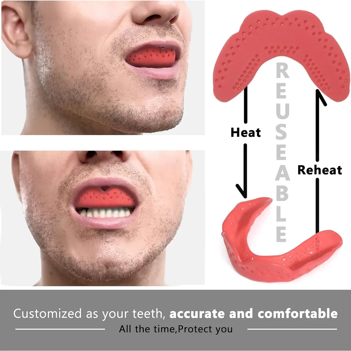 KUANGYE - Pack De 2 Protectores Bucales Flat Aero Deportes De Impacto