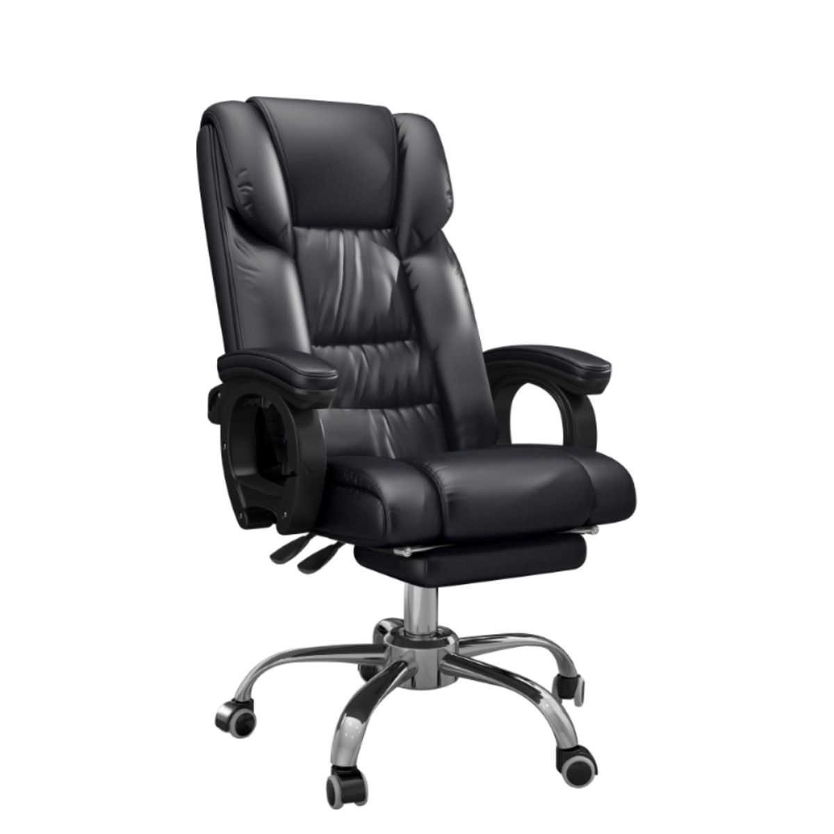 CRUSEC - Sillón Ejecutivo De Cuero PU Reclinable Reposapiés Reclinable