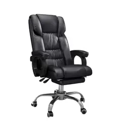 CRUSEC - Sillón Ejecutivo De Cuero PU Reclinable Reposapiés Reclinable