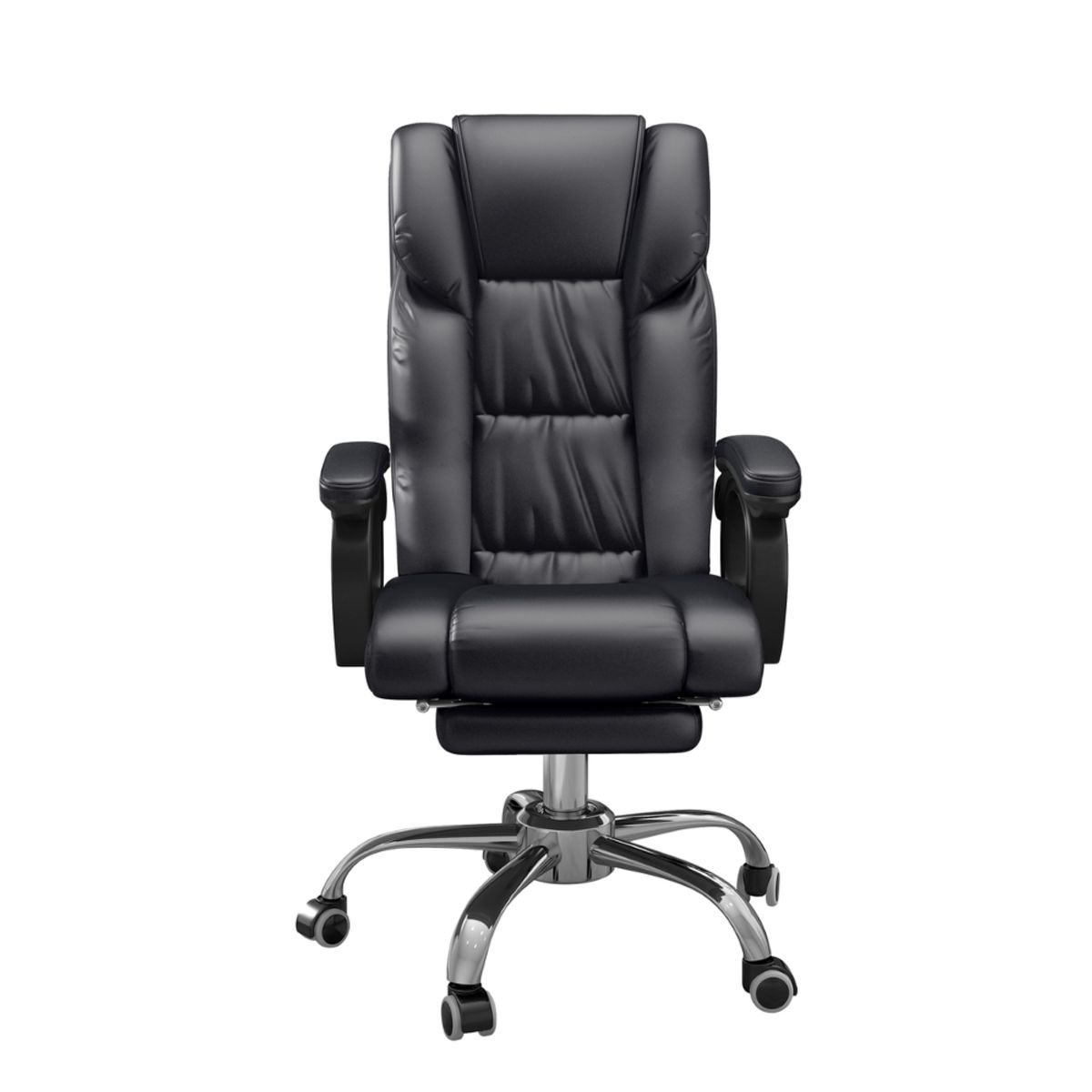 CRUSEC - Sillón Ejecutivo De Cuero PU Reclinable Reposapiés Reclinable