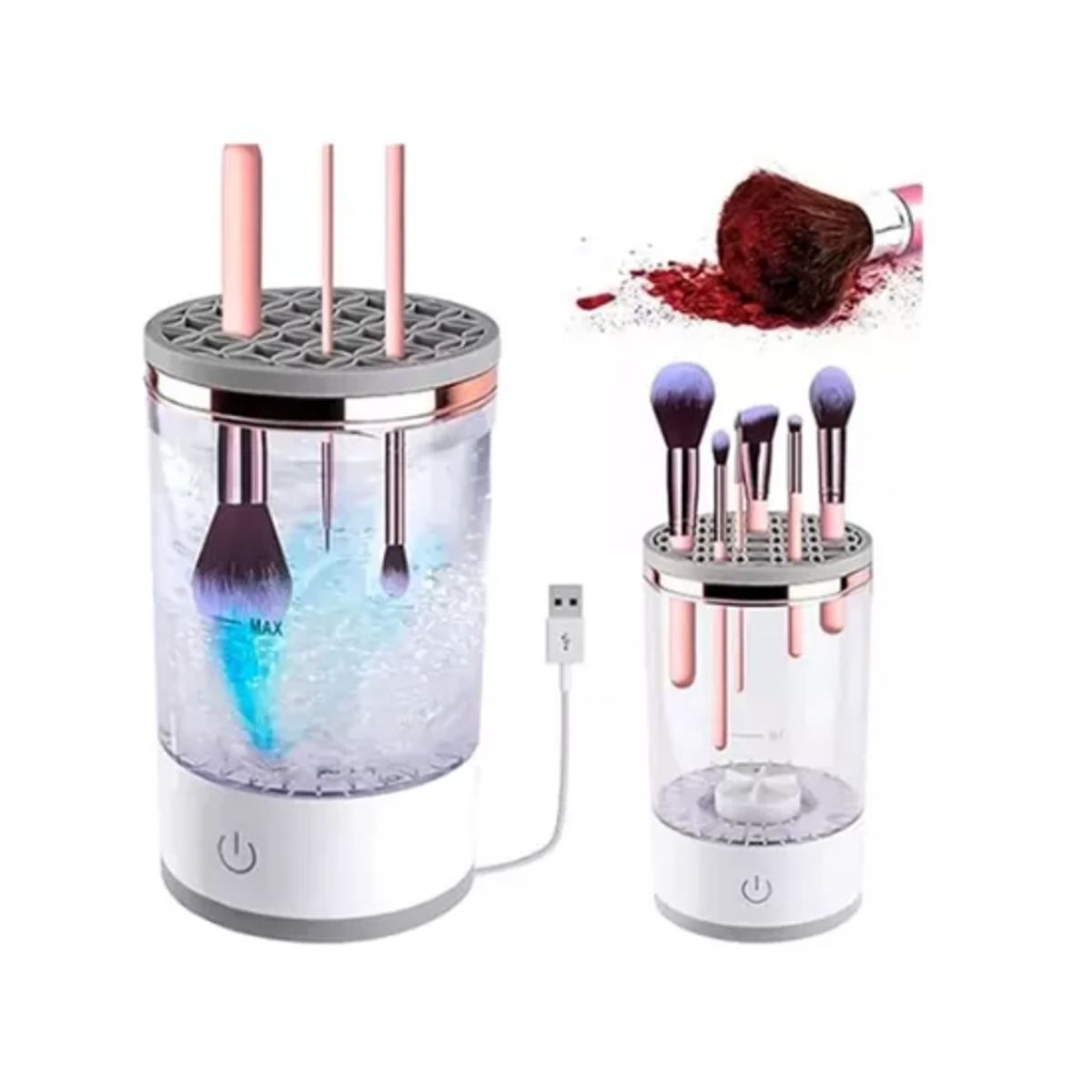 GENERICO - Limpiador Brochas Maquillaje Electrico Cosmetico