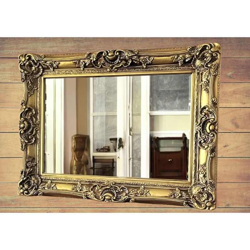 GENERICO - ESPEJO DORADO SALA O LIVING 120x80 LIQUIDACION DESCUENTOS